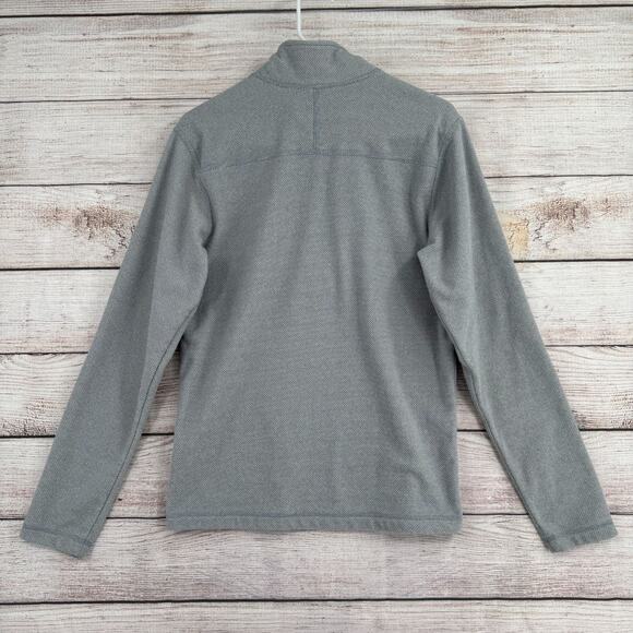 The North Face Textured Cap Rock 1/4 Zip Fleece Pullover Men's Size S Gray - Picture 2 of 14